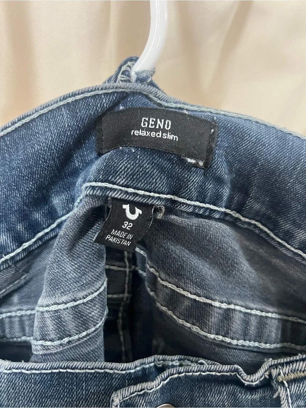 Men’s True Religion Light Blue Denim Jeans with Black Label